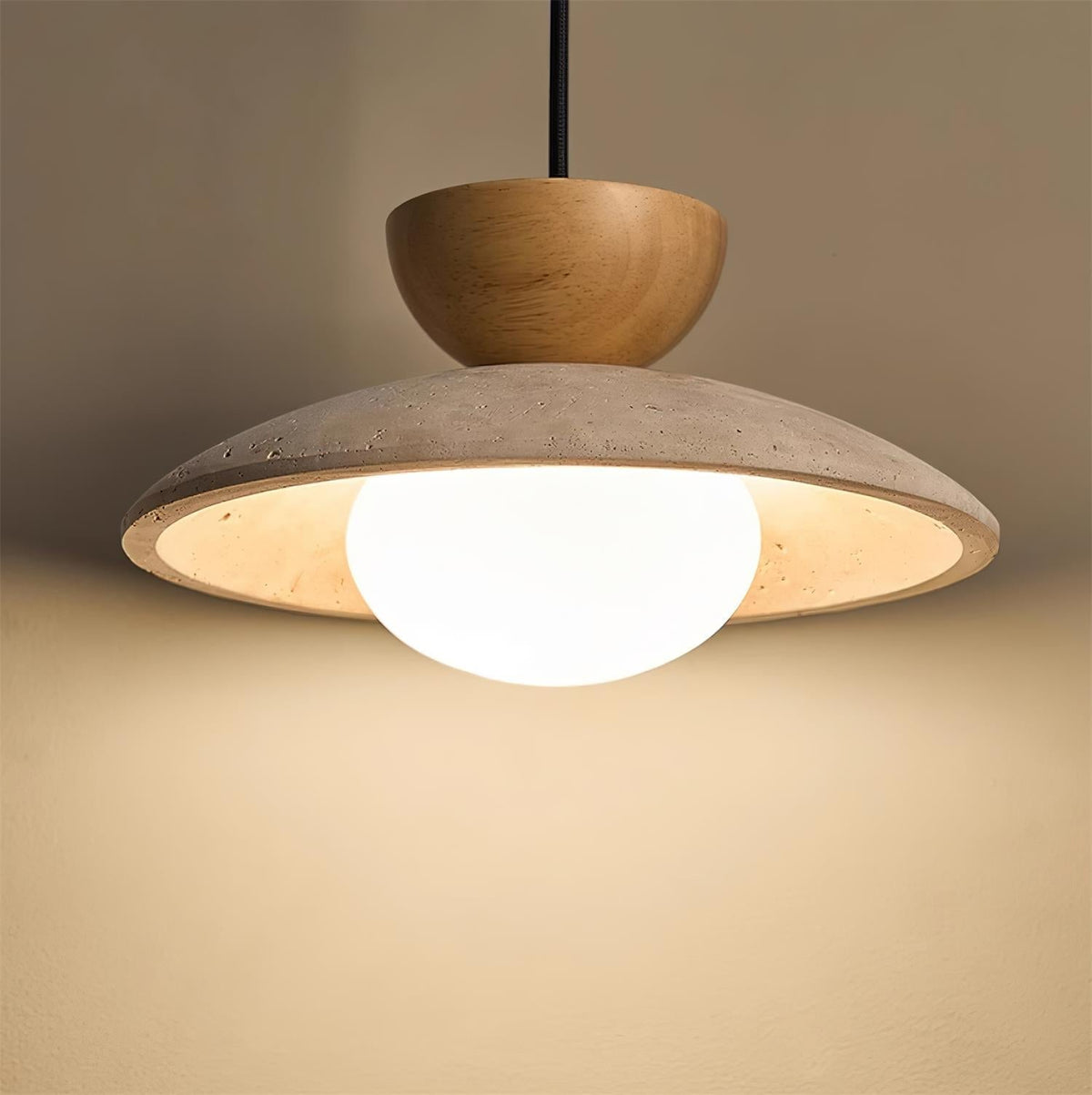 Pendant Lights With Warm Glow Natural Travertine