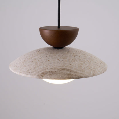 Pendant Lights With Warm Glow Natural Travertine