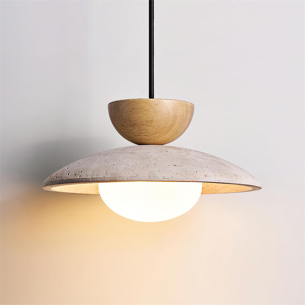 Pendant Lights With Warm Glow Natural Travertine