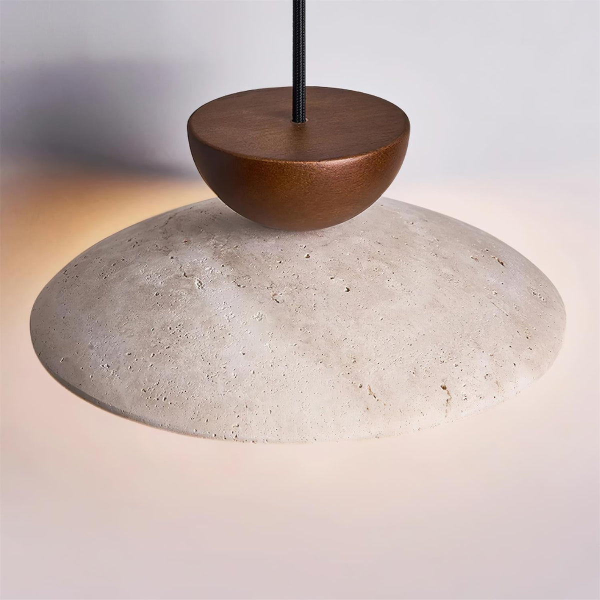 Pendant Lights With Warm Glow Natural Travertine