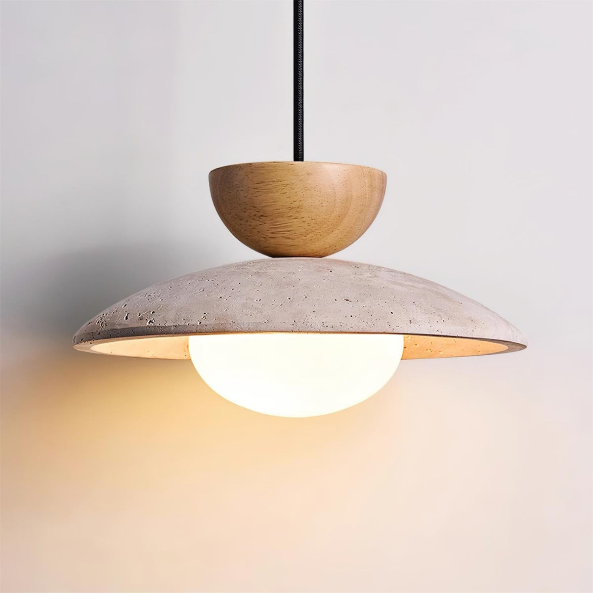 Pendant Lights With Warm Glow Natural Travertine