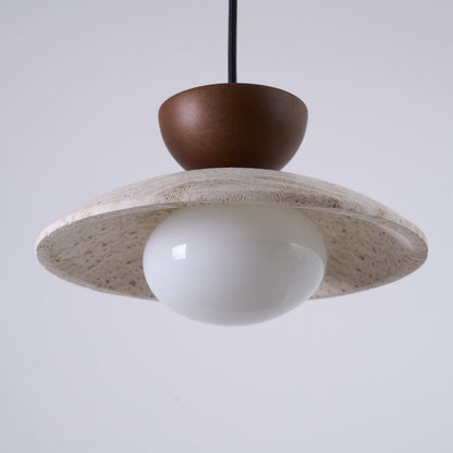 Pendant Lights With Warm Glow Natural Travertine