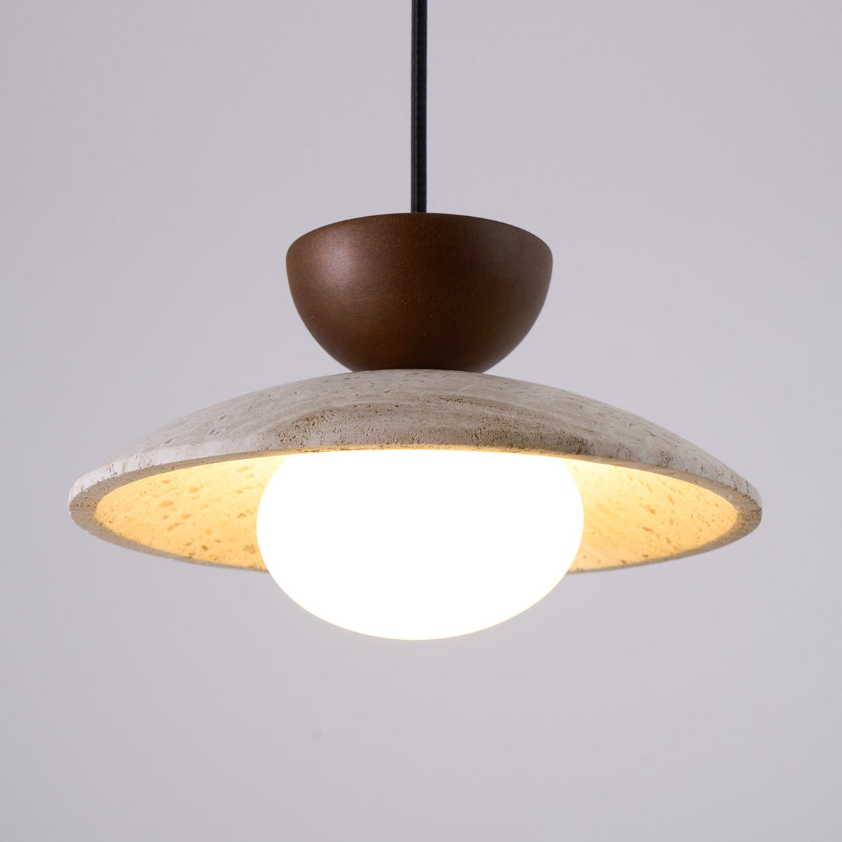 Pendant Lights With Warm Glow Natural Travertine