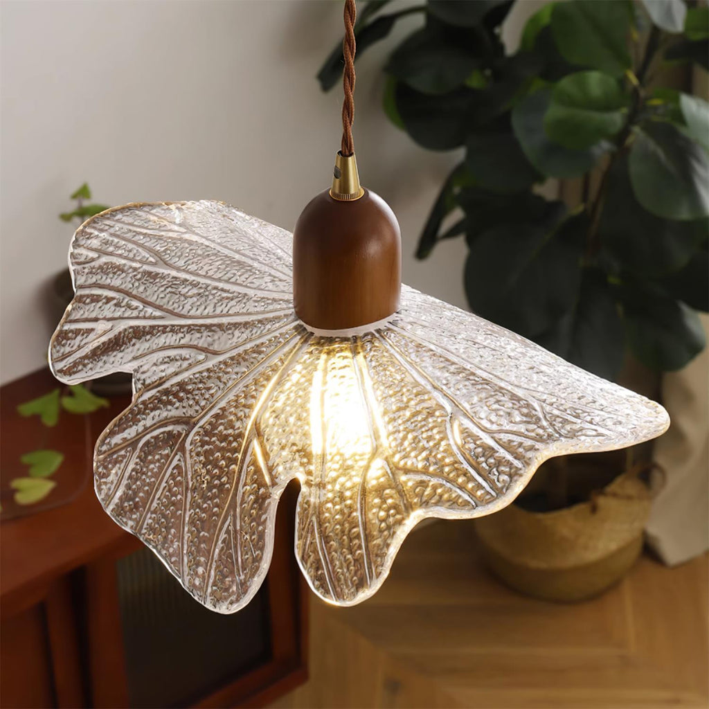 Floral Shade Stained Glass Pendant Lamp