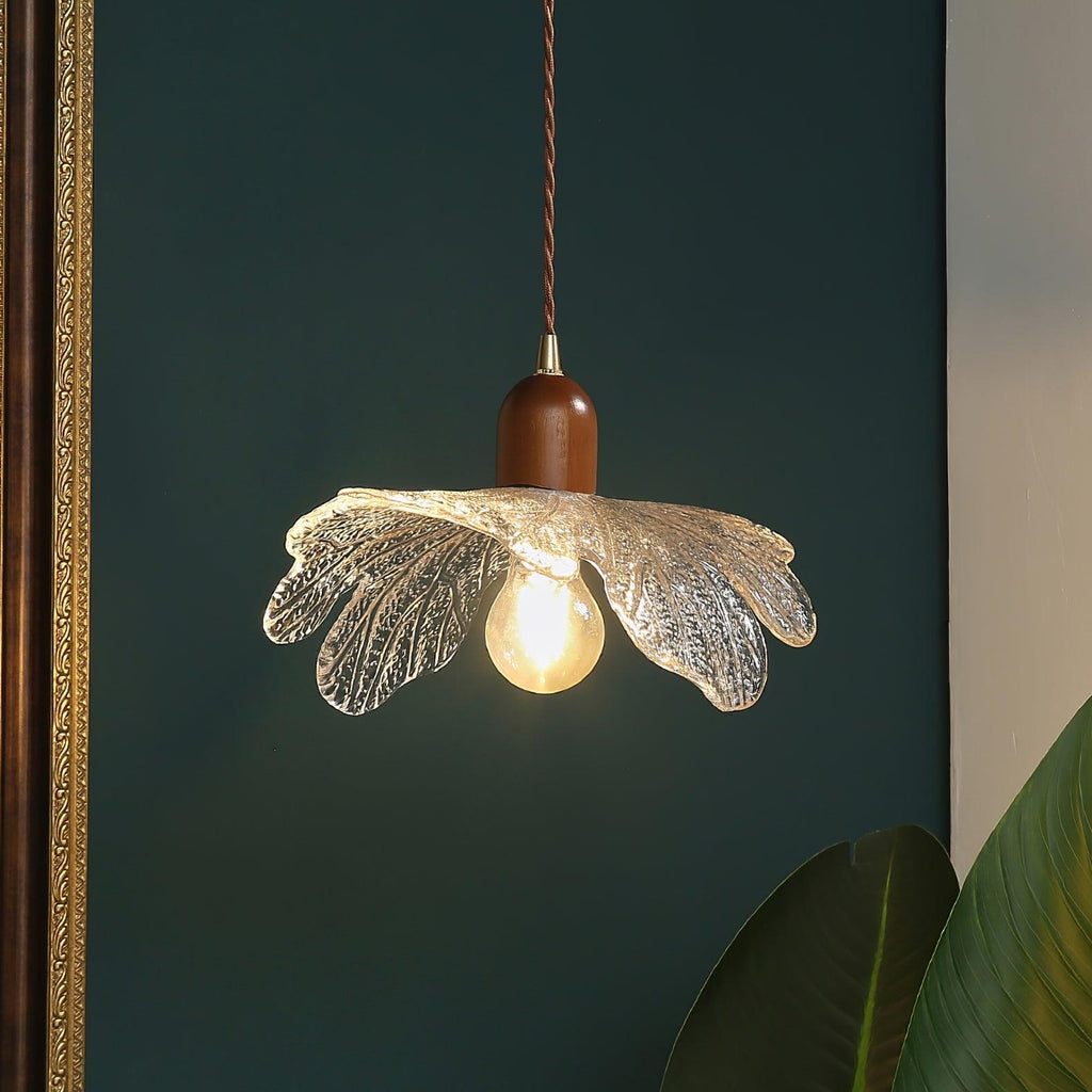 Floral Shade Stained Glass Pendant Lamp
