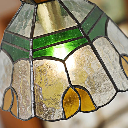 Warm Ambience Stained Glass Pendant Lamp