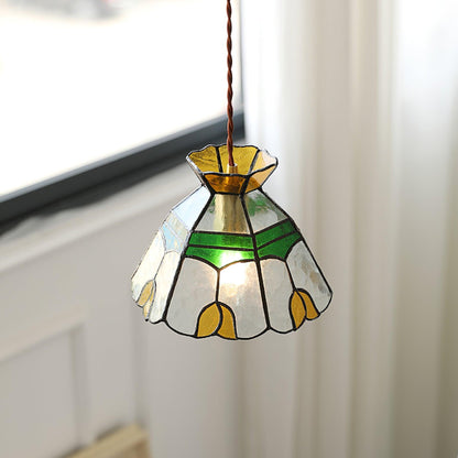 Warm Ambience Stained Glass Pendant Lamp