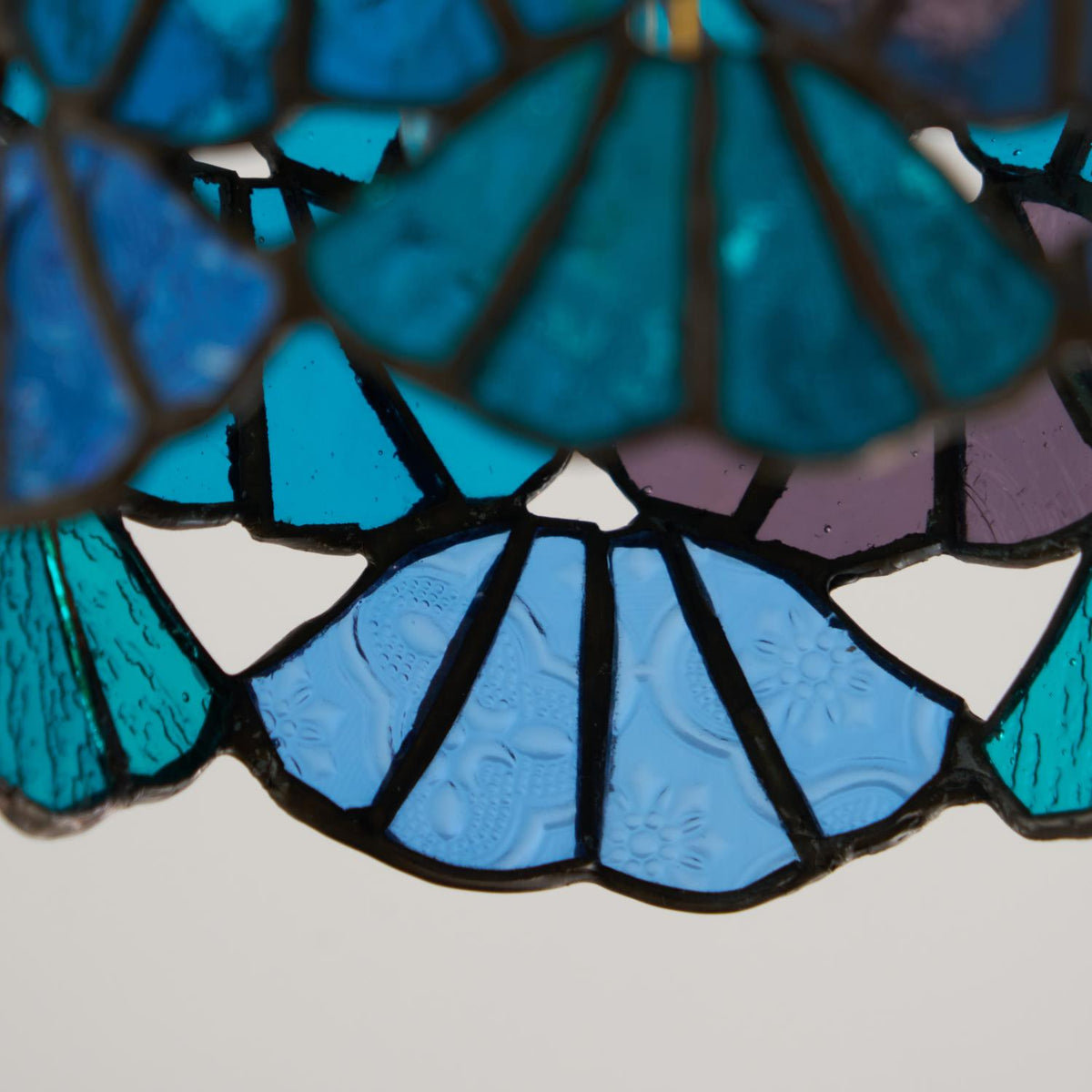 Stained Glass Shade Bloom Glass Ceiling Light