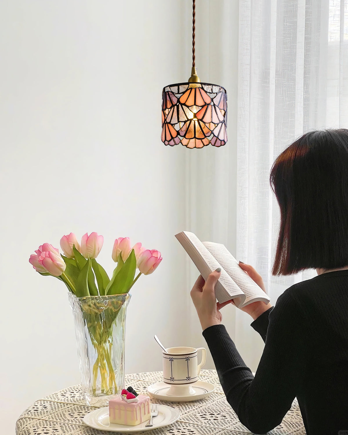 Pendant Light With Brass Accents And Glass Shade For Warm Glow