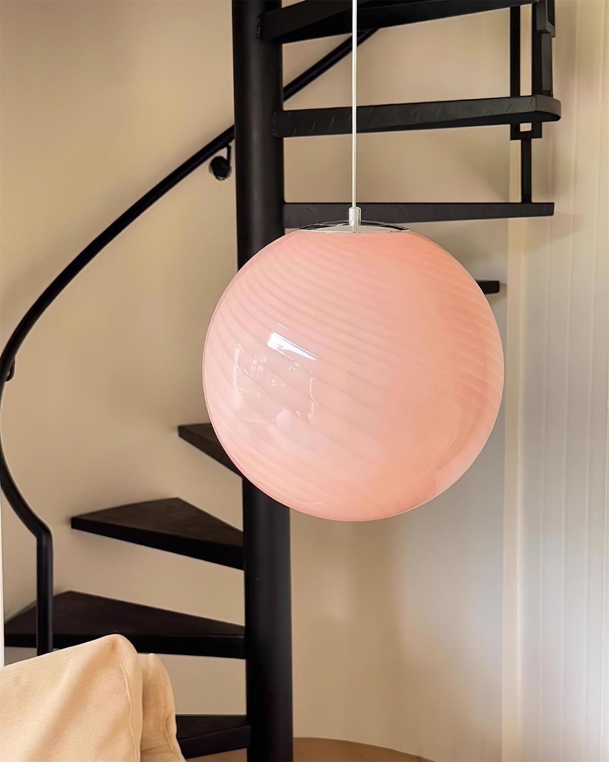 Warm Ambient Glow Glass Globe Pendant Light