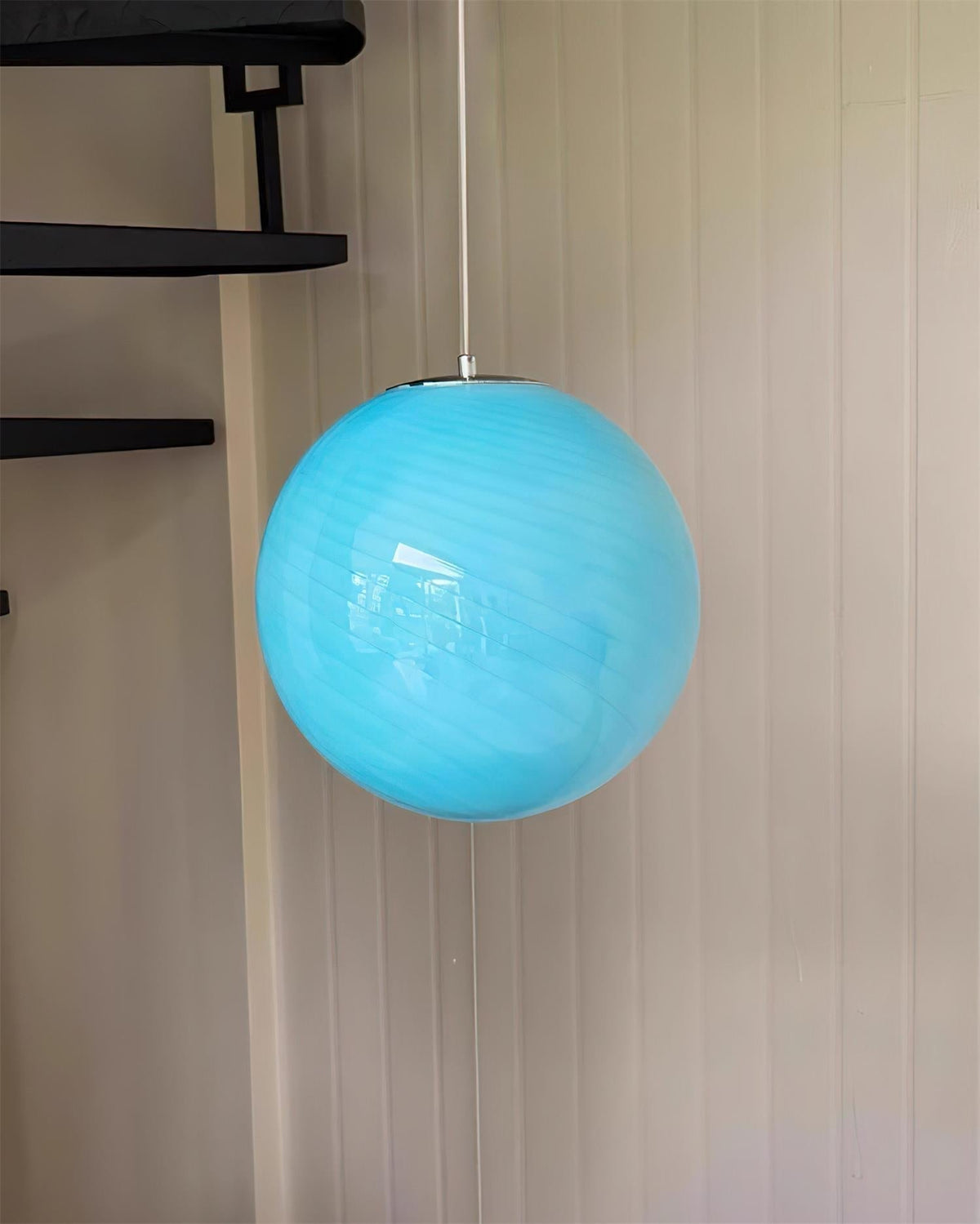 Warm Ambient Glow Glass Globe Pendant Light