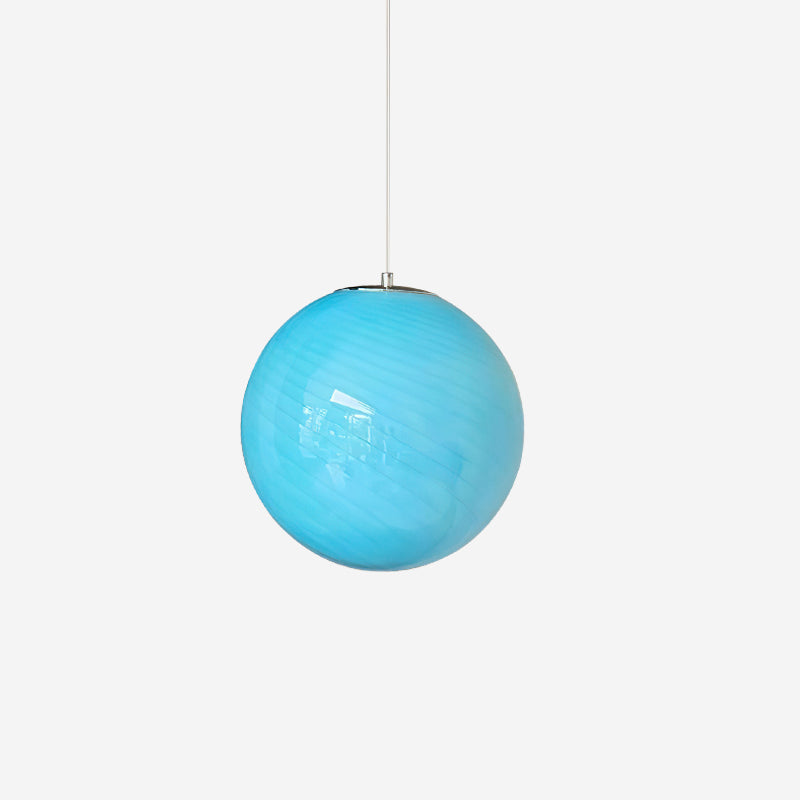 Warm Ambient Glow Glass Globe Pendant Light