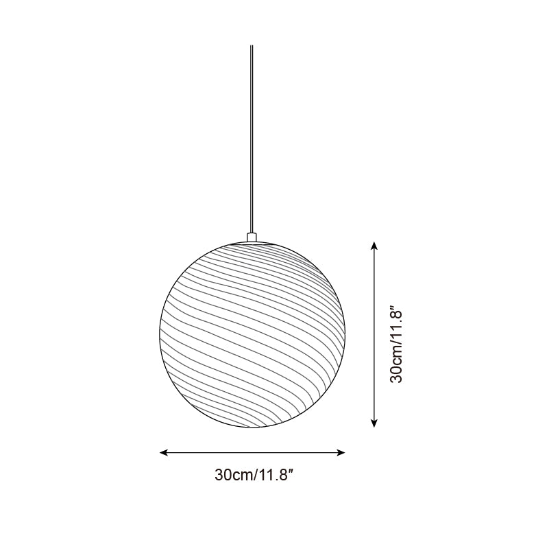 Warm Ambient Glow Glass Globe Pendant Light