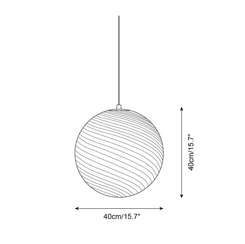 Warm Ambient Glow Glass Globe Pendant Light