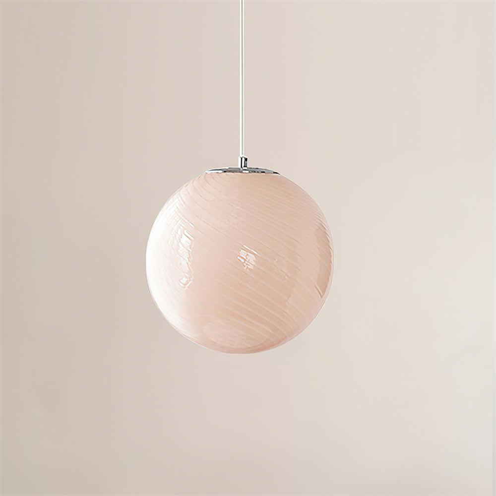Warm Ambient Glow Glass Globe Pendant Light