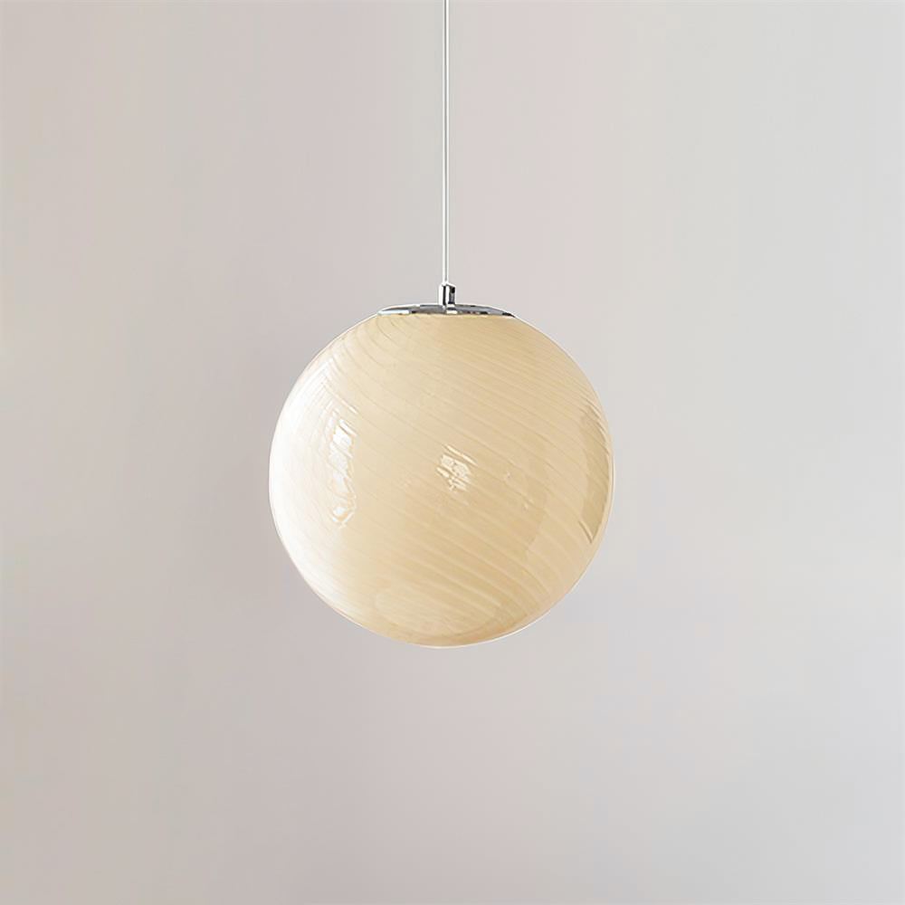 Warm Ambient Glow Glass Globe Pendant Light