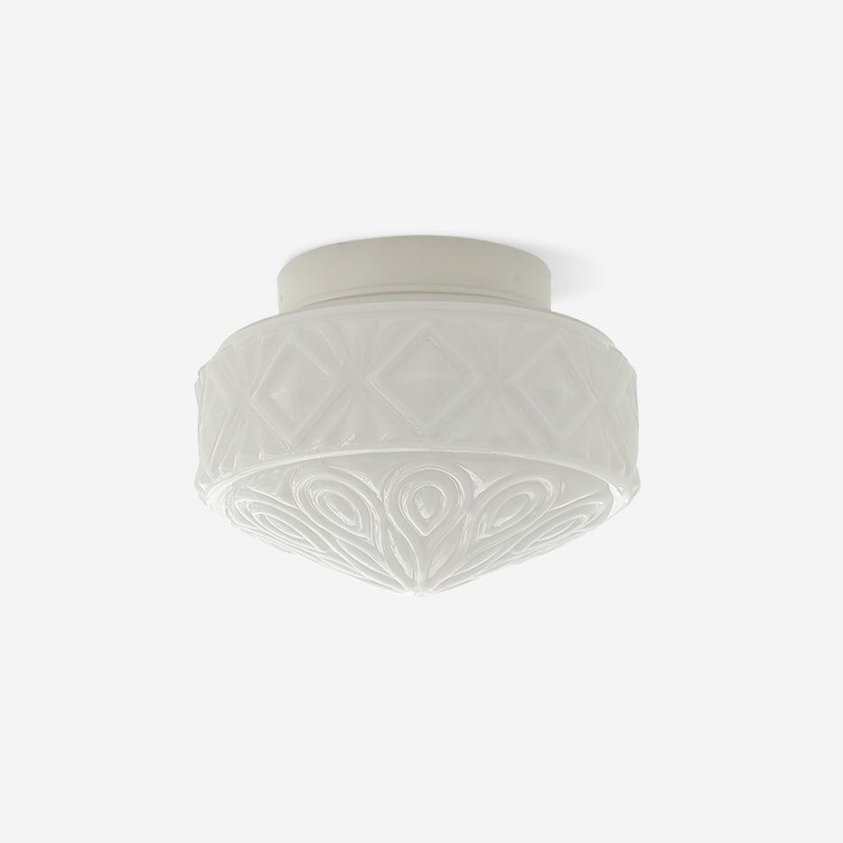 Flush Mount Frosted Glass Ceiling Light With Colour Changing LED