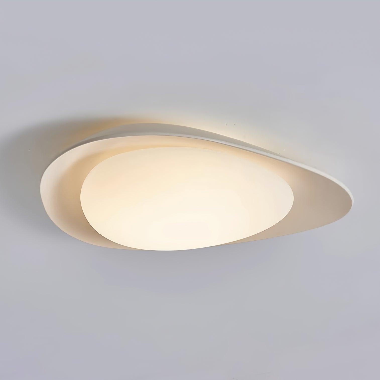 Green And Beige Eco Resin Pebble Ceiling Lamp