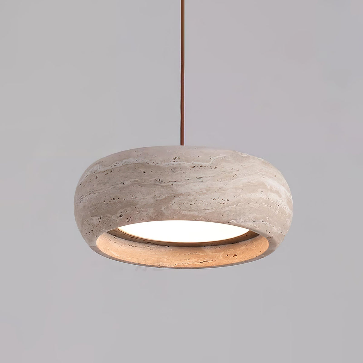 Pendant Light For Warm Ambience Travertine Donut