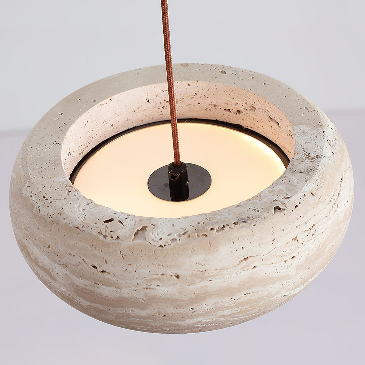 Pendant Light For Warm Ambience Travertine Donut