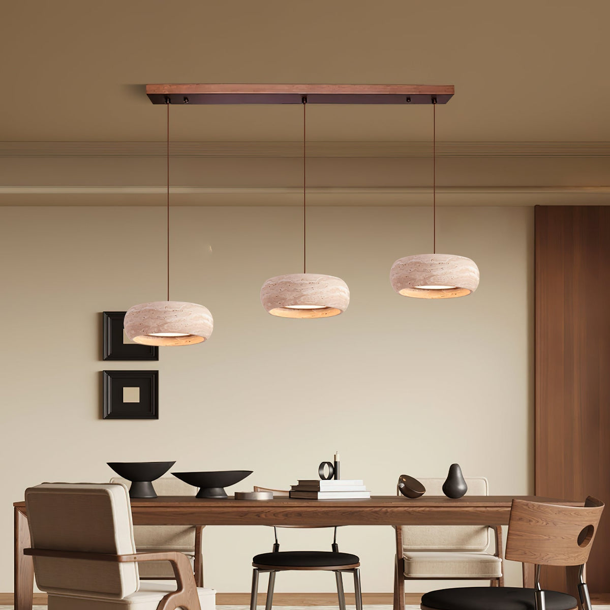 Pendant Light For Warm Ambience Travertine Donut