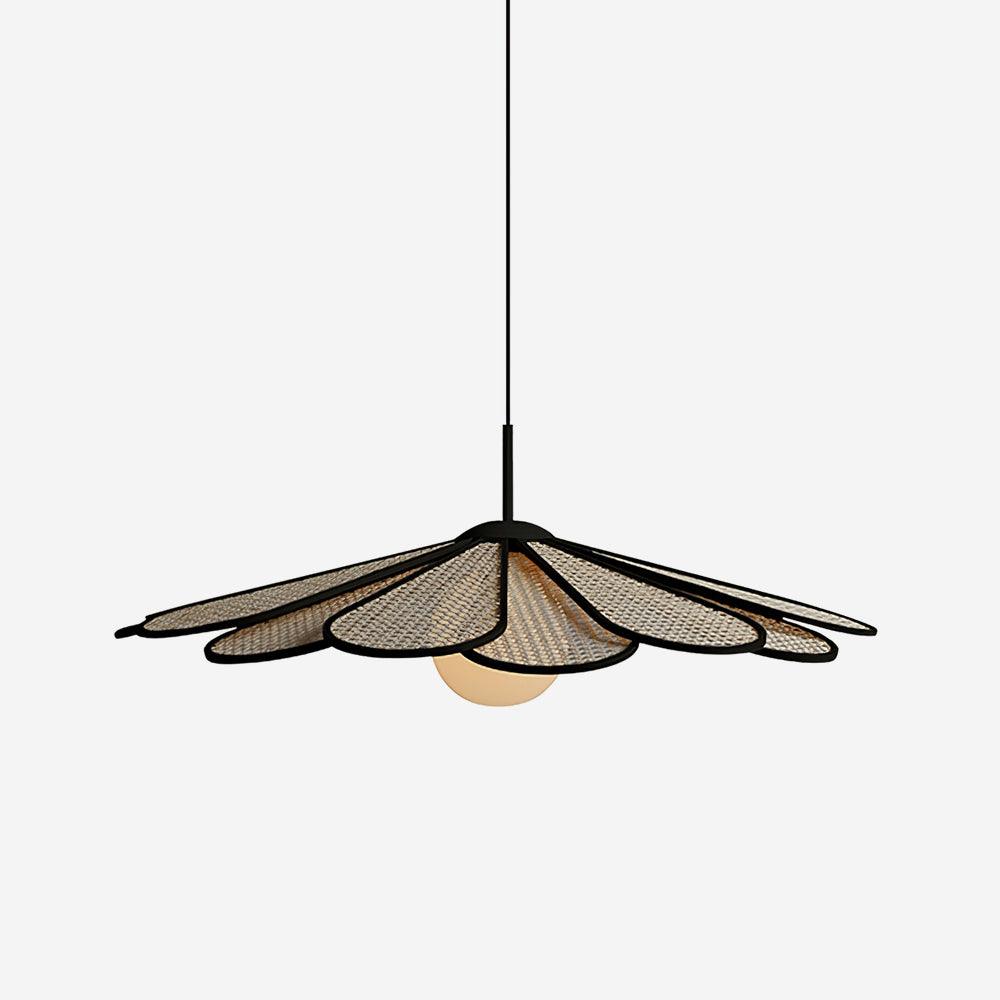 Tropical Ambience Rattan Petal Pendant Light