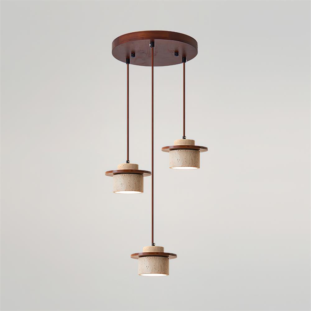 Warm Ambience Set For Pendant Lights Travertine Lunara