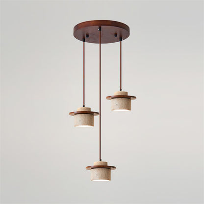 Warm Ambience Set For Pendant Lights Travertine Lunara