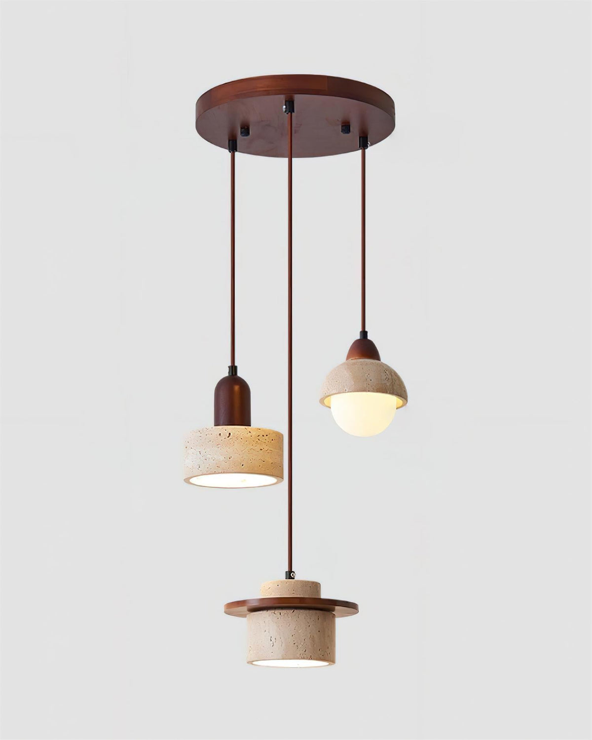 Warm Ambience Set For Pendant Lights Travertine Lunara
