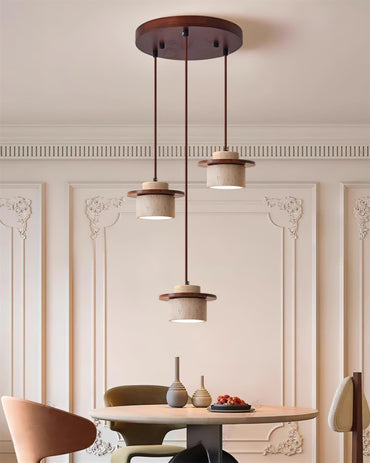 Warm Ambience Set For Pendant Lights Travertine Lunara
