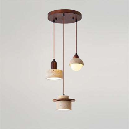 Warm Ambience Set For Pendant Lights Travertine Lunara