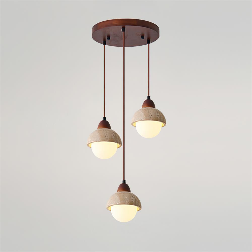 Warm Ambience Set For Pendant Lights Travertine Lunara