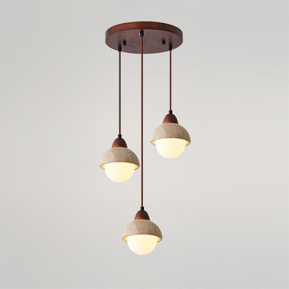 Warm Ambience Set For Pendant Lights Travertine Lunara