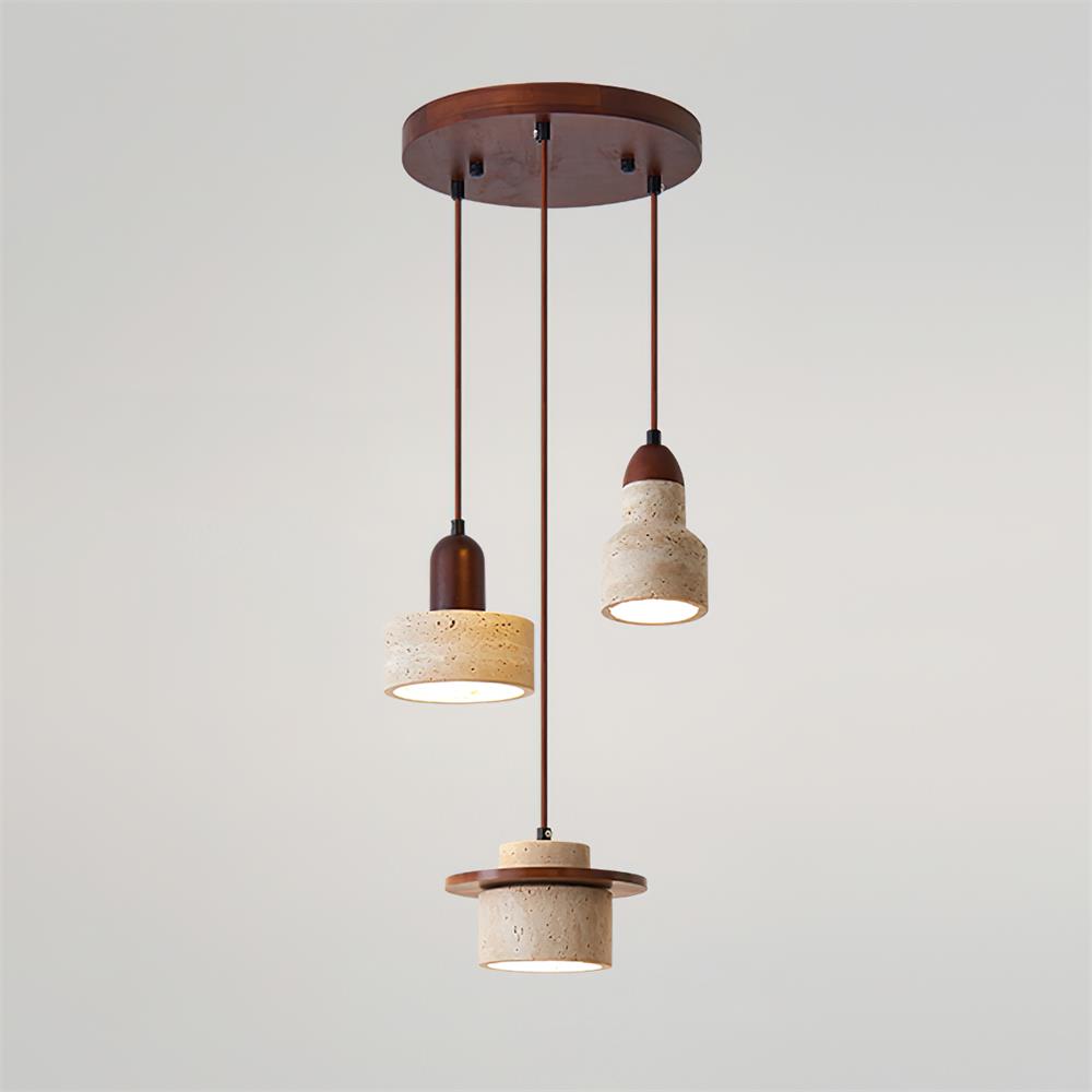 Warm Ambience Set For Pendant Lights Travertine Lunara