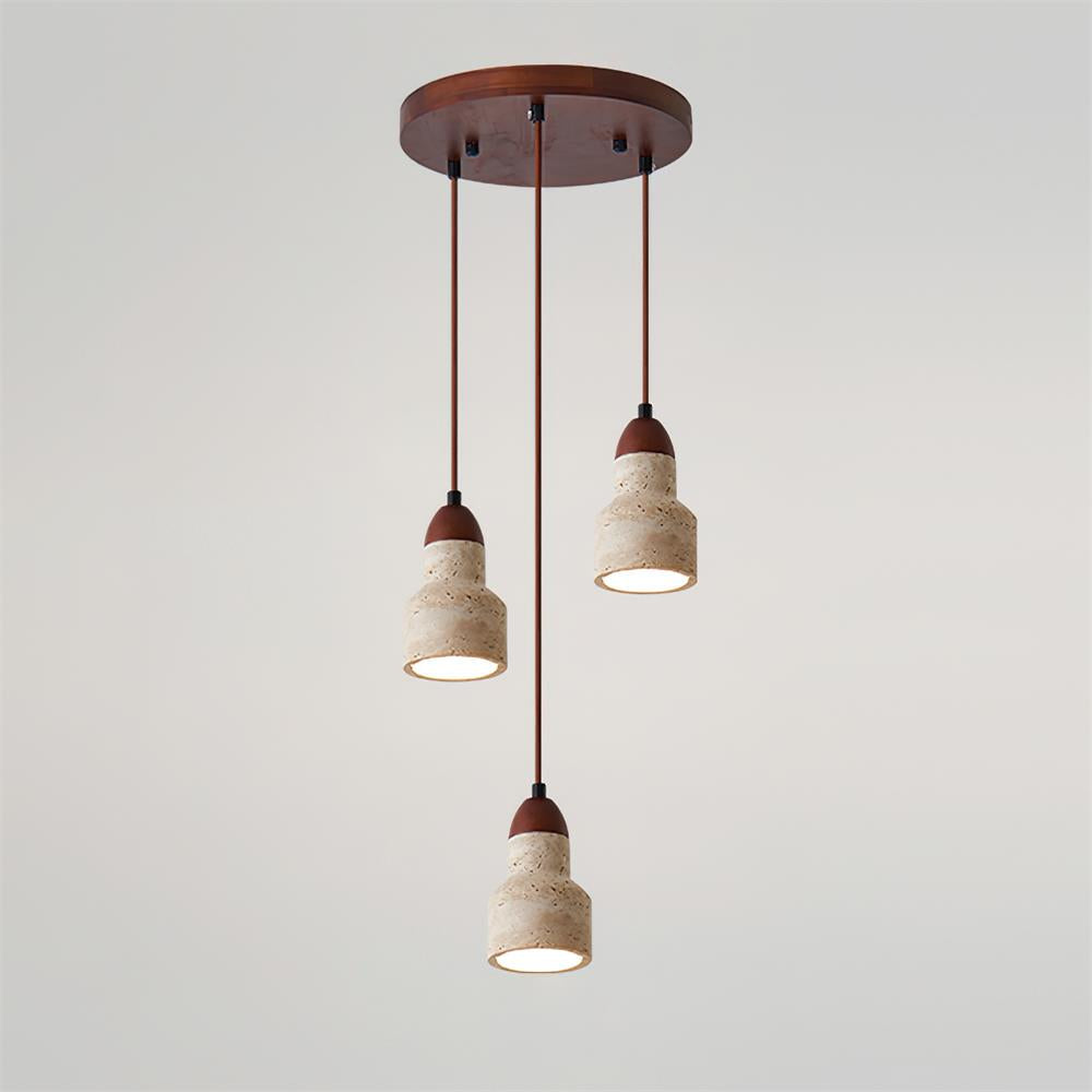 Warm Ambience Set For Pendant Lights Travertine Lunara
