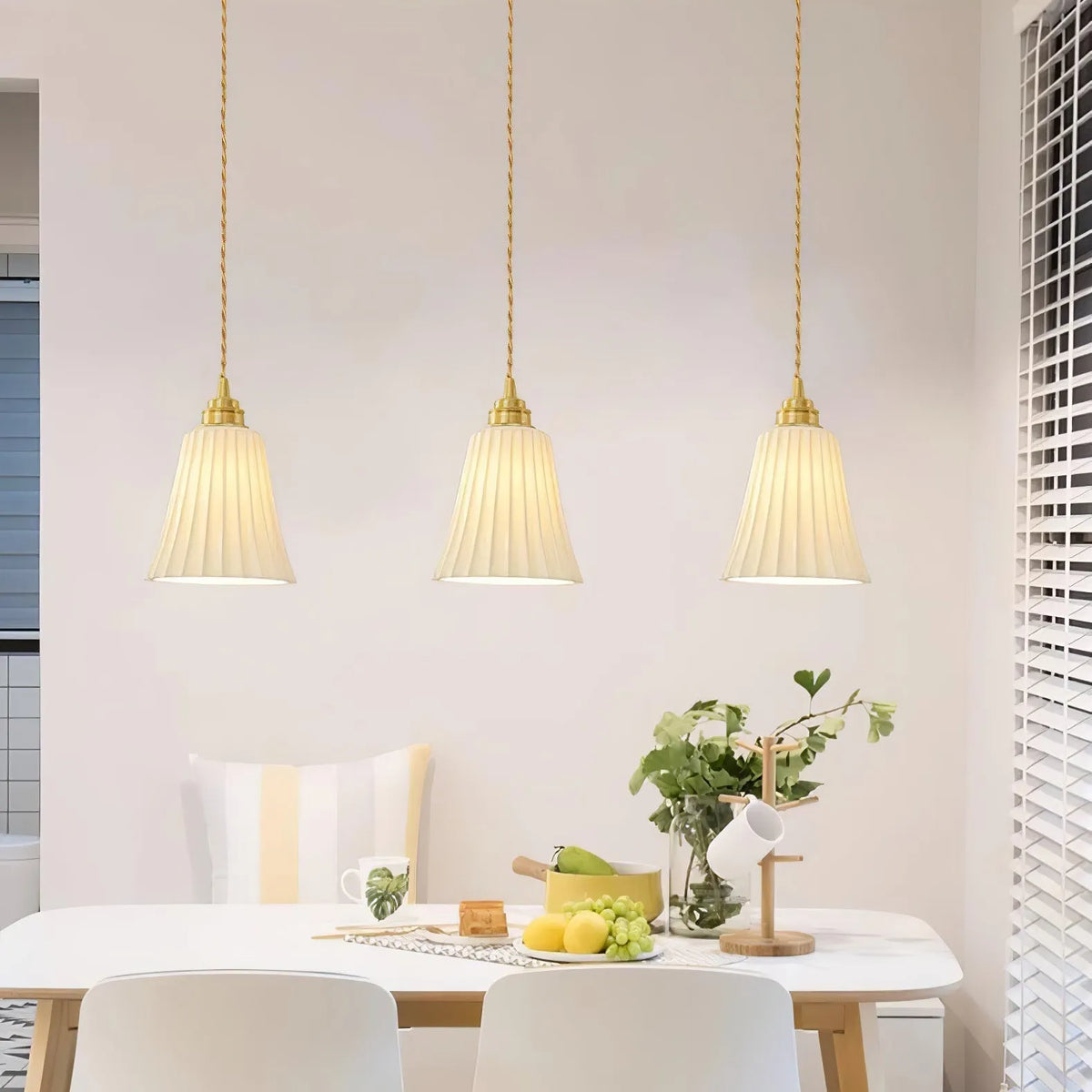 Pendant Light For Refined Ambience In Living Rooms Ceramic Trumpet