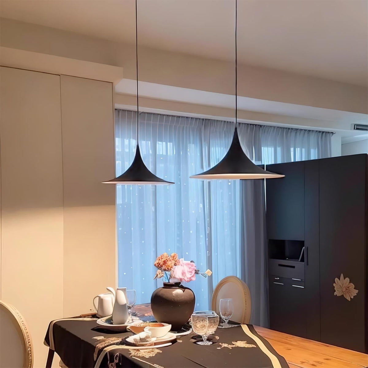 Elegant Dining Lighting Pendant Lamp With Slim Neck