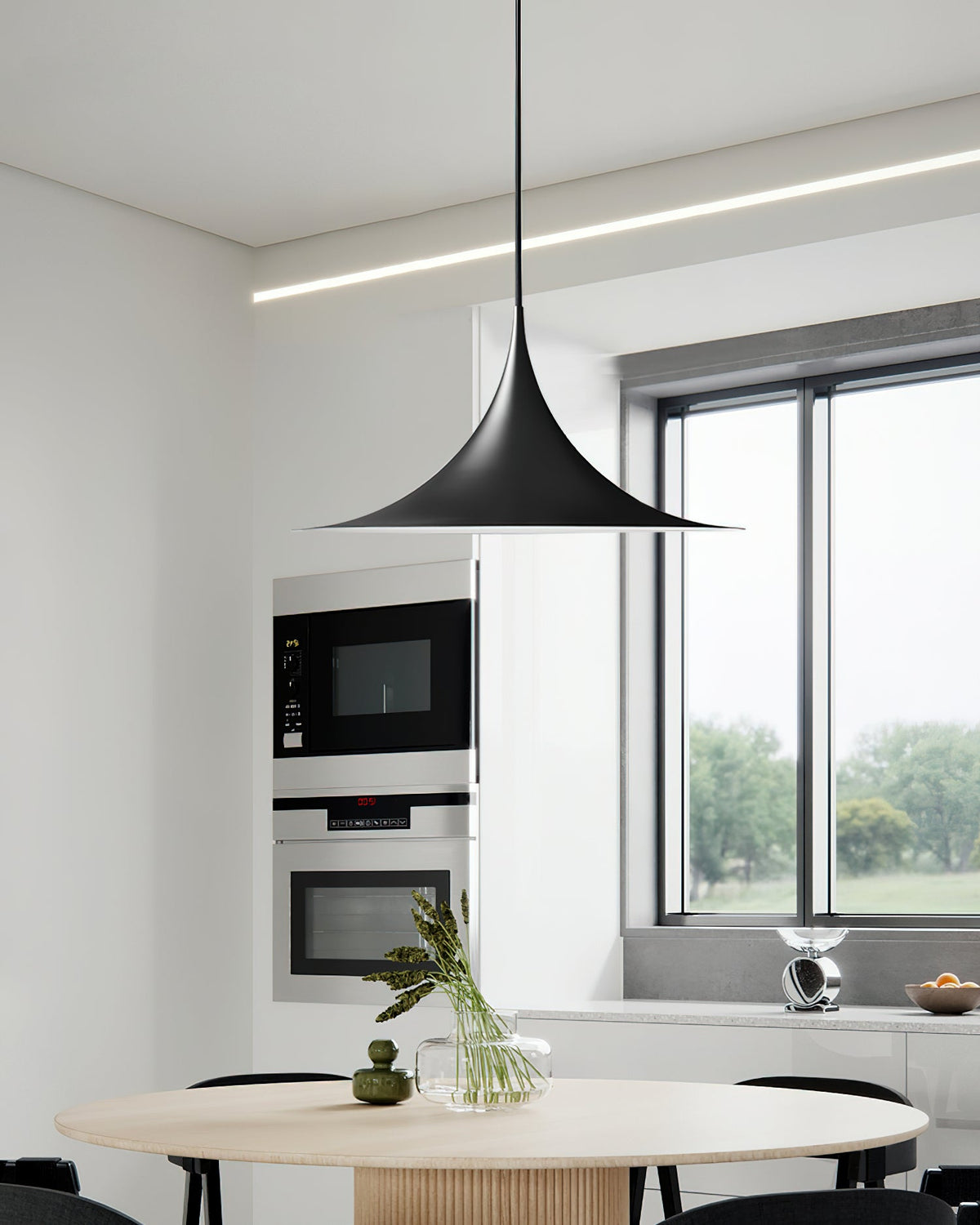 Elegant Dining Lighting Pendant Lamp With Slim Neck