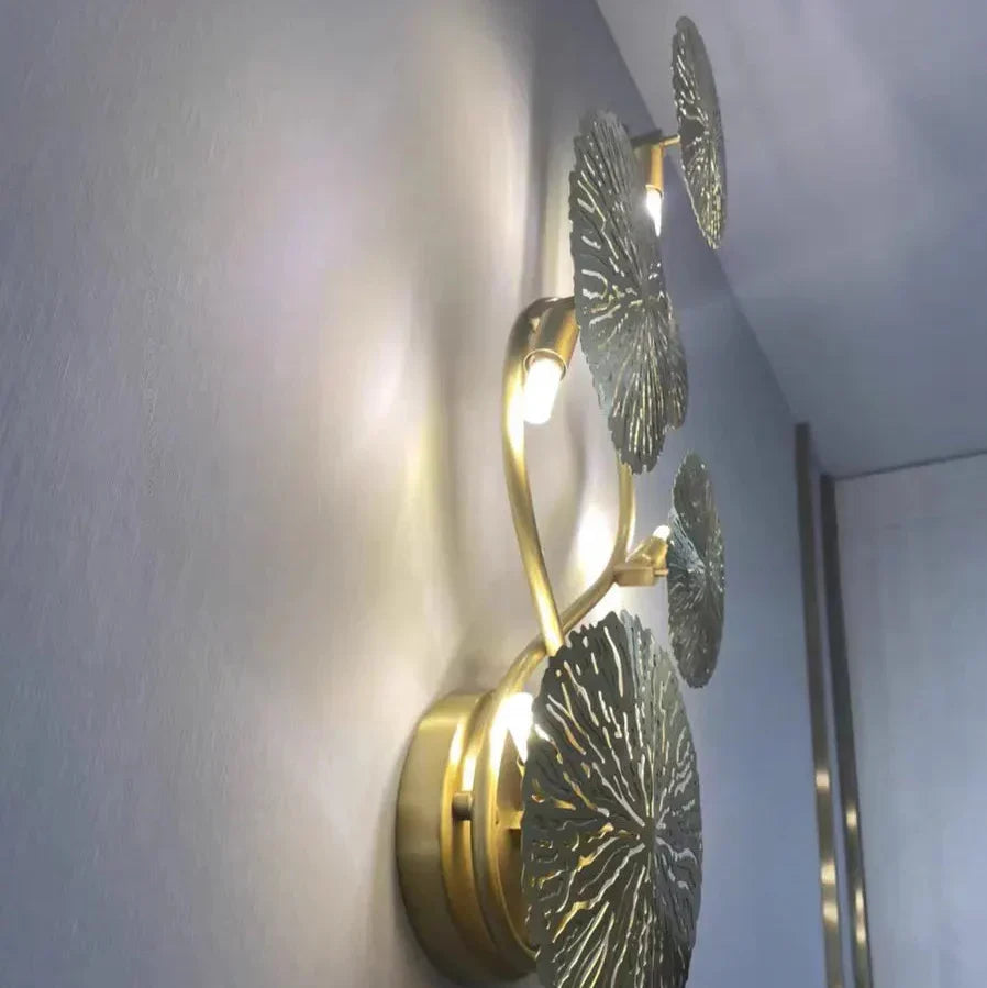 Stainless Steel Lotus Leaf Wall Sconce