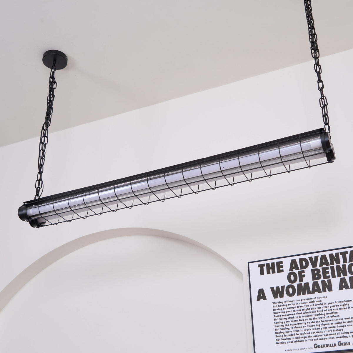 Integrated LED Industrial Linear Pendant Light