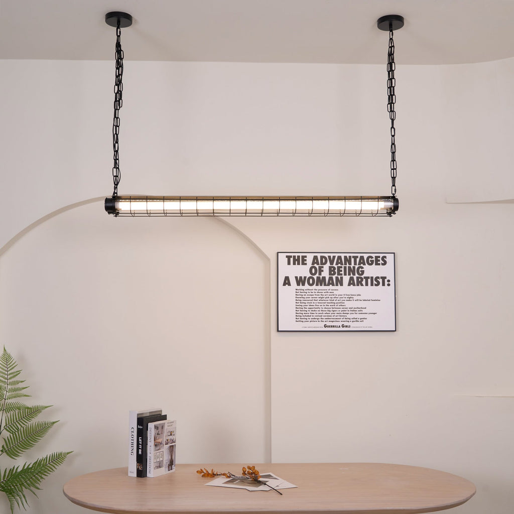 Integrated LED Industrial Linear Pendant Light