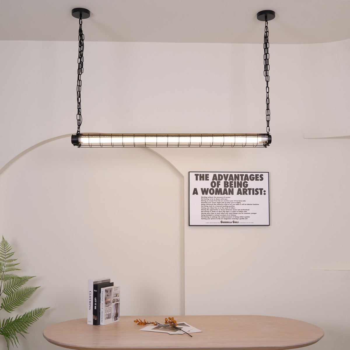 Integrated LED Industrial Linear Pendant Light