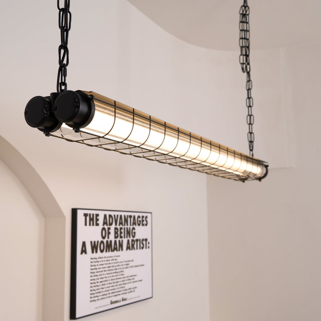 Integrated LED Industrial Linear Pendant Light