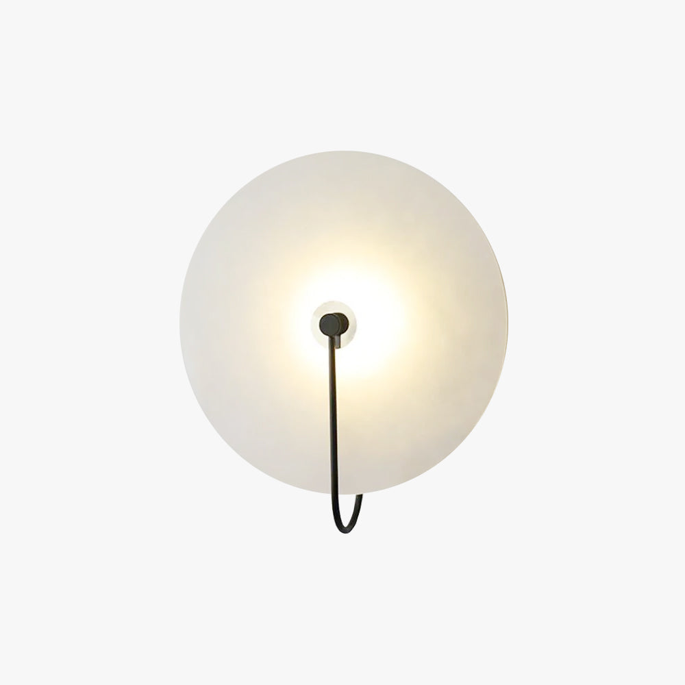 Circular Snowflake Aurora Alabaster Warm Glow LED Wall Lamp