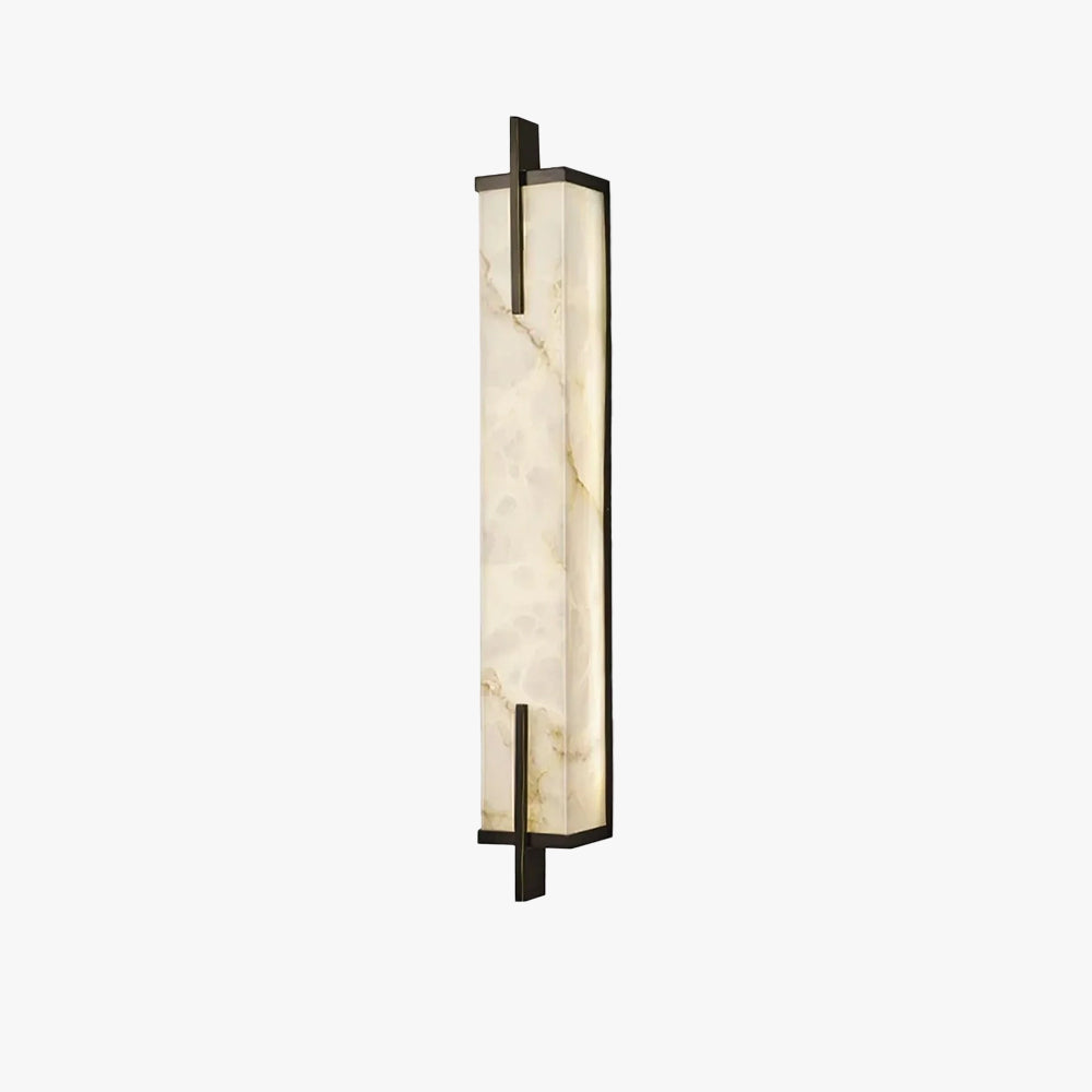 Minimal Frame Rectangular Alabaster Wall Light
