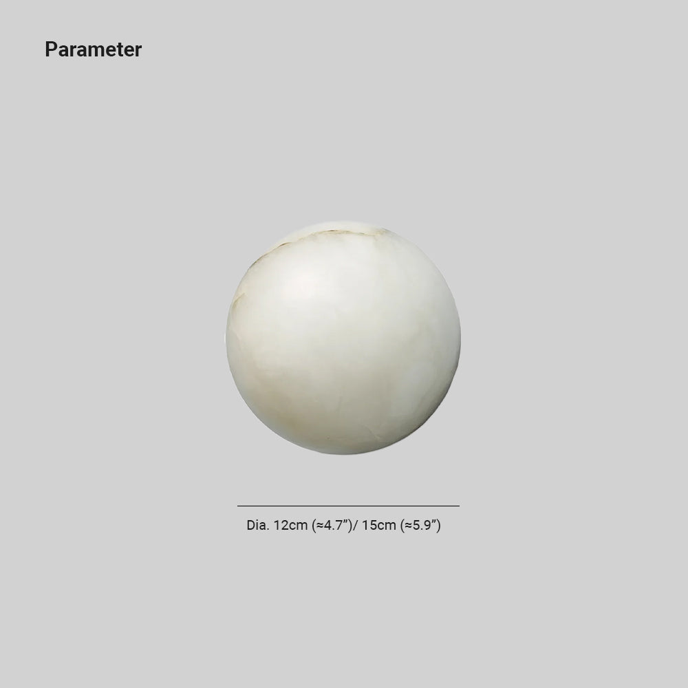 Warm Glow Mini Orb Alabaster Wall Lamp