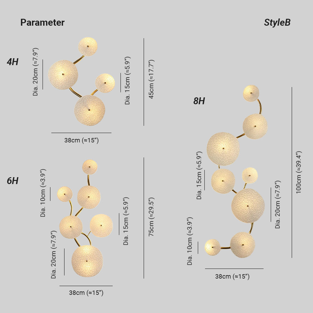 Lotus Petal Ceramic Serene Wall Light