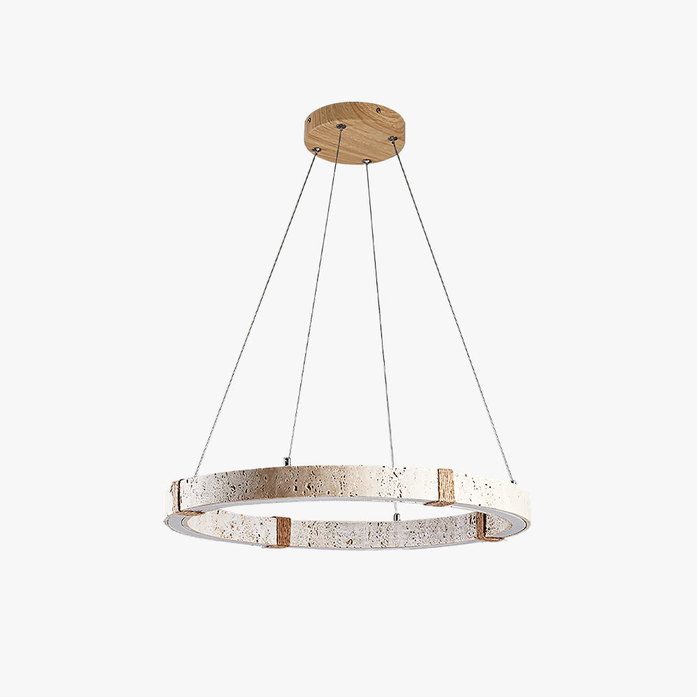 Travertine Ring Pendant Light Serene Ambience