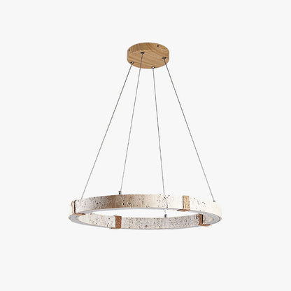 Travertine Ring Pendant Light Serene Ambience