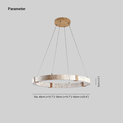 Travertine Ring Pendant Light Serene Ambience
